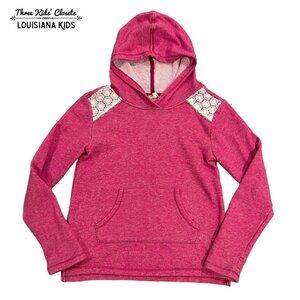 Crazy 8 Sz L (10-12) Pink French Terry Pullover Hoodie Sweatshirt